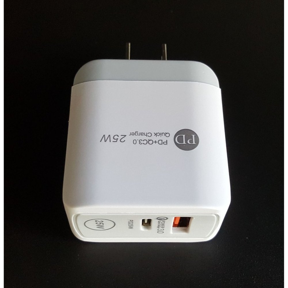 Fast PD Wall Charger Dual Port USB Type C and USB A ports, for iPhone,  Samsung